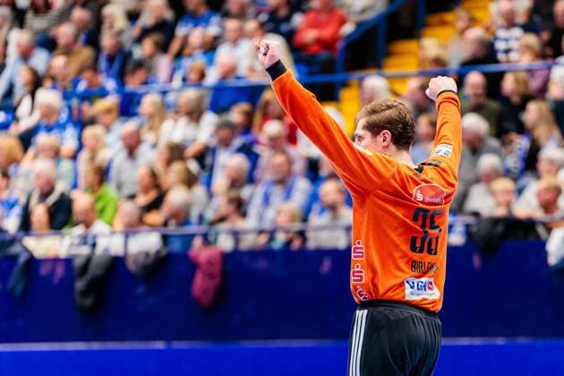 Joel Birlehm (TSV Hannover-Burgdorf, 35) jubelt freut sich GER, TBV Lemgo Lippe vs. TSV Hannover-Burgdorf, Handball, 1. Bundesliga, 11. Spieltag, Spielzeit 2025 2026, 09.11.2025 GER, TBV Lemgo Lippe vs. TSV Hannover-Burgdorf, Handball, 1. Bundesliga, 11. Spieltag, Spielzeit 2025 2026, 09.11.2025 Lemgo Copyright: xEibner-Pressefoto JanxRollingerx EP_JSK