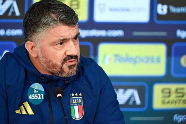 November 10, 2025, Firenze, Italy: Italy s head coach Gennaro Gattuso attends a press conference, PK, Pressekonferenz to present the squad for the upcoming FIFA World Cup, WM, Weltmeisterschaft, Fussball qualifiers matches, in Coverciano, Italy, 10 November 2025. ANSA CLAUDIO GIOVANNINI Italy Head Coach Gattuso Presents Squad For Upcoming FIFA World Cup Qualifiers - ZUMAa110 20251110_zaf_a110_013 Copyright: xClaudioxGiovanninix