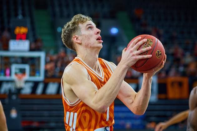 Portrait, Portraet, Freisteller von Tobias Jensen (ratiopharm ulm, 07) GER, ratiopharm ulm vs. Cosea JL Bourg-en-Bresse, Basketball, 7. Spieltag, BKT EuroCup, Spielzeit 2025 2026, 11.11.2025 GER, ratiopharm ulm vs. Cosea JL Bourg-en-Bresse, Basketball, 7. Spieltag, BKT EuroCup, Spielzeit 2025 2026, 11.11.2025 Neu-Ulm Copyright: xEibner-Pressefoto GeraldxOelze-dexStoppanyx EP_ODS