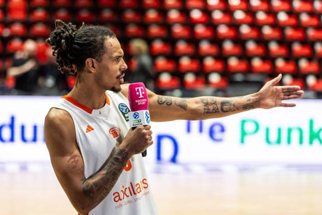 GER, BKT EuroCup, Saison 2025 2026, Niners Chemnitz - Buducnost VOLI Podgorica. 12.11.2025, Messe, Chemnitz, GER, BKT EuroCup, Saison 2025 2026, Niners Chemnitz - Buducnost VOLI Podgorica. Kevin Yebo (Niners Chemnitz, 0) Foto Alexander Trienitz Chemnitz Messe Sachsen Deutschland