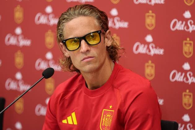November 13, 2025, Las Rozas, Madrid, SPAIN: Marcos Llorente attends a press conference, PK, Pressekonferenz on the partnership agreement between Old Spice and the Spanish National Football Team prior to the 2026 World Cup qualifying matches against Georgia and Turkey, at the Ciudad del Futbol, in Las Rozas, Madrid, Spain, on November 13, 2025. Las Rozas SPAIN - ZUMAa181 20251113_zaa_a181_009 Copyright: xIrinaxR.xHipolitox