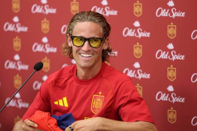 November 13, 2025, Las Rozas, Madrid, SPAIN: Marcos Llorente attends a press conference, PK, Pressekonferenz on the partnership agreement between Old Spice and the Spanish National Football Team prior to the 2026 World Cup qualifying matches against Georgia and Turkey, at the Ciudad del Futbol, in Las Rozas, Madrid, Spain, on November 13, 2025. Las Rozas SPAIN - ZUMAa181 20251113_zaa_a181_020 Copyright: xIrinaxR.xHipolitox