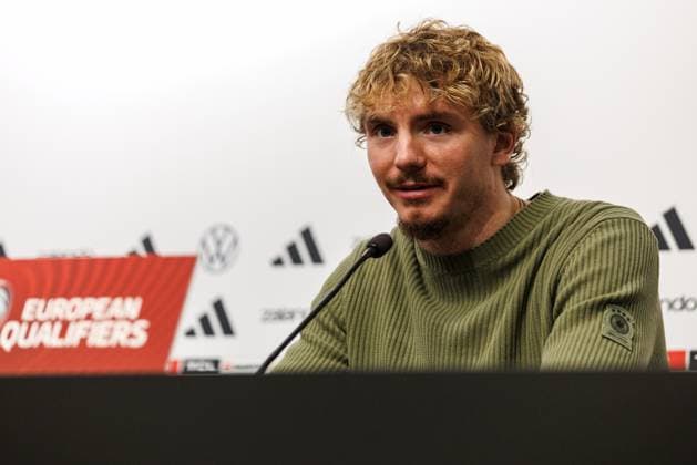 Nick Woltemade (Deutschland), Pressekonferenz, Luxemburg vs Deutschland, Fussball, WM Qualifikation Europa, 09. Spieltag, Saison 2025 2026, 13.11.2025 Luxemburg vs Deutschland, Fussball, WM Qualifikation Europa, 09. Spieltag, Saison 2025 2026, 13.11.2025 Copyright: xEibner-Pressefoto AlexanderxNeisx EP_ANS