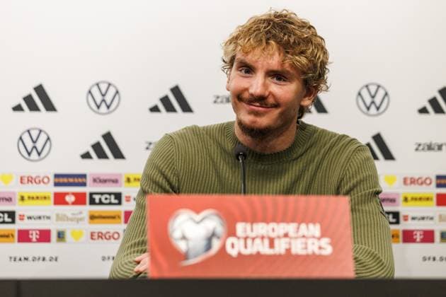 Nick Woltemade (Deutschland), Pressekonferenz, Luxemburg vs Deutschland, Fussball, WM Qualifikation Europa, 09. Spieltag, Saison 2025 2026, 13.11.2025 Luxemburg vs Deutschland, Fussball, WM Qualifikation Europa, 09. Spieltag, Saison 2025 2026, 13.11.2025 Copyright: xEibner-Pressefoto AlexanderxNeisx EP_ANS