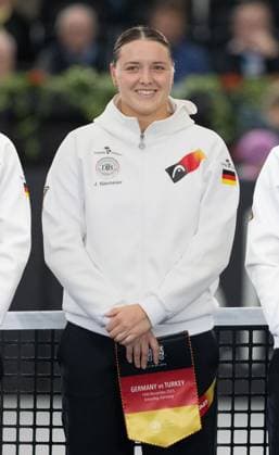 Billie Jean King Cup 2025 Play-Offs, TC Ismaning, Muenchen, Deutschland, Eroeffnungsfeier, Team Germany, L-R. Mannschaftskapitaen Rainer Schuettler, Eva Lys, Ella Seidel, Anna-Lena Friedsam, Jule Niemeier und Tessa Brockmann Tennis - Billie Jean King Cup 2025 - ITF Billie Jean King Cup - TC Ismaning - Ismaning - Bayern - Deutschland - 14 November 2025. Billie Jean King Cup 2025 Play-Offs, TC Ismaning, Muenchen, Deutschland, Eroeffnungsfeier, Team Germany, L-R. Mannschaftskapitaen Rainer Schuettler, Eva Lys, Ella Seidel, Anna-Lena Friedsam, Jule Niemeier und Tessa Brockmann Tennis - Billie Jean King Cup 2025 - ITF Billie Jean King Cup - TC Ismaning - Ismaning - Bayern - Deutschland - 14 November 2025. Billie Jean King Cup 2025 Play-Offs, TC Ismaning, Muenchen, Deutschland, Eroeffnungsfeier, Team Germany Tennis - Billie Jean King Cup 2025 - ITF Billie Jean King Cup - TC Ismaning - Ismaning - Bayern - Deutschland - 14 November 2025. Copyright: xJuergenxHasenkopfx