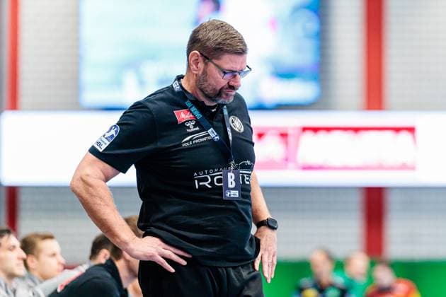 Aaron Ziercke (GWD Minden, Trainer) GER, GWD Minden vs. SC DHfK Leipzig, Handball, 1. Bundesliga, 12. Spieltag, Spielzeit 2025 2026, 14.11.2025 GER, GWD Minden vs. SC DHfK Leipzig, Handball, 1. Bundesliga, 12. Spieltag, Spielzeit 2025 2026, 14.11.2025 Luebbecke Copyright: xEibner-Pressefoto JanxRollingerx EP_JSK