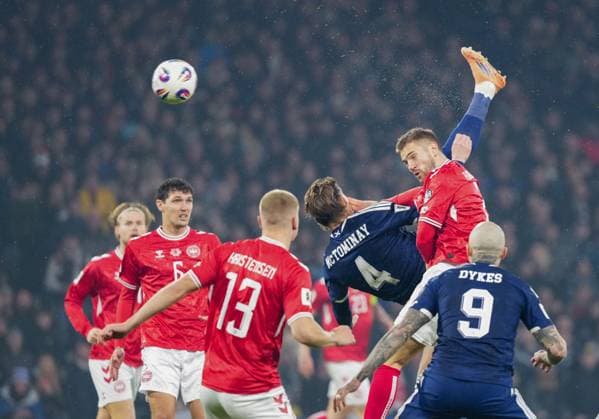 Scott McTominay of Scotland scores with an overhead kick to give Scotland a 1-0 lead. Scotland v Denmark, FIFA 2026 World Cup Qualifying, Group C, Football, Hampden Park, Glasgow, Scotland, UK - 18 Nov 2025Glasgow Hampden Park United Kingdom EDITORIAL USE ONLY No use with unauthorised audio, video, data, fixture lists, club league logos or live services. Online in-match use limited to 120 images, no video emulation. No use in betting, games or single club league player publications. Copyright: xStuartxWallace Shutterstockx 15846619a