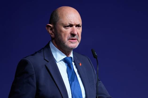 November 20, 2025, Las Rozas, Madrid, Spain: Rafael Louzan, President of the Royal Spanish Football Federation, attends during the International Womenâ€⠢s Football Congress 2025 ELEVA at Ciudad del Futbol on November 20, 2025, in Las Rozas, Madrid, Spain. Las Rozas Spain - ZUMAa181 20251120_zaa_a181_004 Copyright: xDennisxAgyemanx