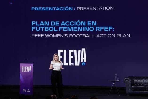 November 20, 2025, Las Rozas, Madrid, Spain: Reyes Bellver, Director of Women s Football RFEF, attends during the International Womenâ€⠢s Football Congress 2025 ELEVA at Ciudad del Futbol on November 20, 2025, in Las Rozas, Madrid, Spain. Las Rozas Spain - ZUMAa181 20251120_zaa_a181_005 Copyright: xDennisxAgyemanx