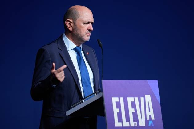 November 20, 2025, Las Rozas, Madrid, Spain: Rafael Louzan, President of the Royal Spanish Football Federation, attends during the International Womenâ€⠢s Football Congress 2025 ELEVA at Ciudad del Futbol on November 20, 2025, in Las Rozas, Madrid, Spain. Las Rozas Spain - ZUMAa181 20251120_zaa_a181_020 Copyright: xDennisxAgyemanx