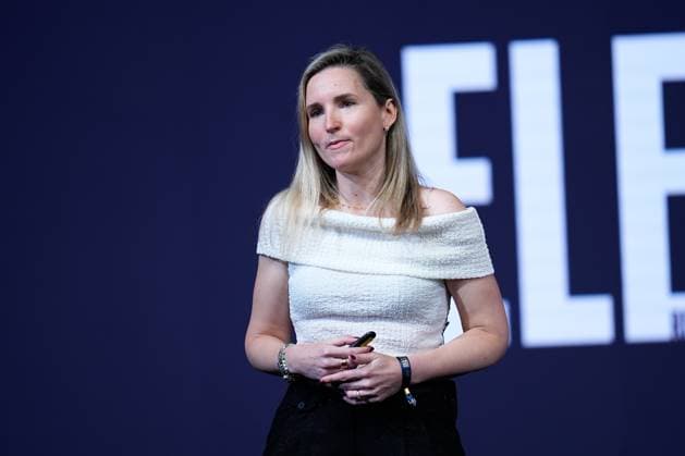 November 20, 2025, Las Rozas, Madrid, Spain: Reyes Bellver, Director of Women s Football RFEF, attends during the International Womenâ€⠢s Football Congress 2025 ELEVA at Ciudad del Futbol on November 20, 2025, in Las Rozas, Madrid, Spain. Las Rozas Spain - ZUMAa181 20251120_zaa_a181_046 Copyright: xDennisxAgyemanx