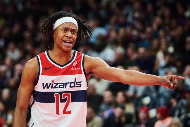 November 21, 2025, Toronto, On, Canada: Washington Wizards Tre Johnson (12) reacts during first half NBA, Basketball Herren, USA basketball action against the Toronto Raptors in Toronto, on Friday, Nov. 21, 2025. Canada News - November 21, 2025 - ZUMAc35_ 20251121_zaf_c35_105 Copyright: xSammyxKoganx