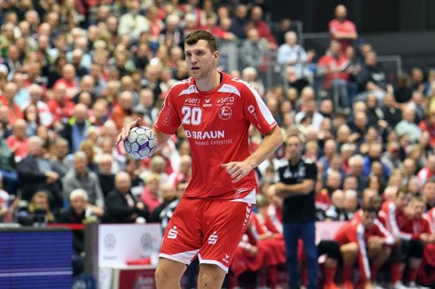 Uladsislau Kulesch (MT Melsungen 20) , GER, MT Melsungen - SG Flensburg-Handewitt, Handball, 1. Bundesliga, 13. Spieltag, Saison 2025 2026, 21.11.2025, GER, MT Melsungen - SG Flensburg-Handewitt, Handball, 1. Bundesliga, 13. Spieltag, Saison 2025 2026, 21.11.2025 Kassel Copyright: xEibner-Pressefotox xRolandxSippelx EP_RSL