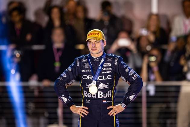 F1 - LAS VEGAS GRAND PRIX 2025 VERSTAPPEN Max (ned), Red Bull Racing RB21, portrait, during the 2025 Formula 1 Las Vegas Grand Prix, 22th round of the 2025 FIA Formula One World Championship, WM, Weltmeisterschaft from November 21 to 23, 2025 on the Las Vegas Strip Circuit, in Paradise, Nevada, United States of America - ParadiseUnited States Copyright: xAndrà xFerreirax