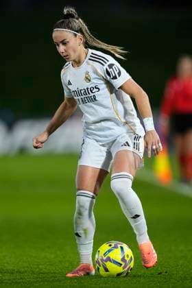 November 23, 2025, Valdebebas, Madrid, Spain: Athenea Del Castillo Beivide of Real Madrid CF in action during the Spanish Women League, Liga F Moeve, football match played between Real Madrid and SD Eibar at Alfredo Di Stefano stadium on November 23, 2025, in Valdebebas, Madrid, Spain. Valdebebas Spain - ZUMAa181 20251123_zaa_a181_171 Copyright: xOscarxJ.xBarrosox