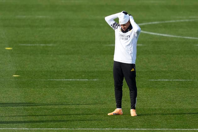 November 29, 2025, Valdebebas, Madrid, Spain: Kylian Mbappe during the training day of Real Madrid ahead the Spanish League, LaLiga EA Sports, football match against Girona FC at Ciudad Deportiva Real Madrid on November 29, 2025, in Valdebebas, Madrid, Spain. Valdebebas Spain - ZUMAa181 20251129_zaa_a181_009 Copyright: xOscarxJ.xBarrosox