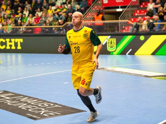 Hakon Dadi Styrmisson (VfL Eintracht Hagen, 28) VfL Eintracht Hagen vs. SG BBM Bietigheim, Handball, 2. Bundesliga, 13. Spieltag, Saison 2025 2026, 29.11.2025 VfL Eintracht Hagen vs. SG BBM Bietigheim, Handball, 2. Bundesliga, 13. Spieltag, Saison 2025 2026, 29.11.2025 Hagen Copyright: xEibner-Pressefoto DamianxKruczynx EP_DKI