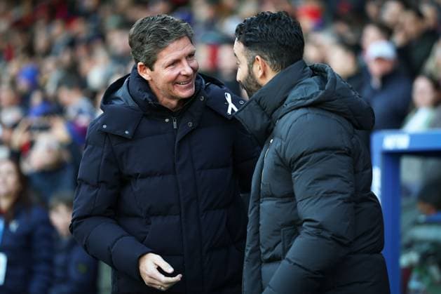 Oliver Glasner manager of Crystal Palace shake hands with Ruben Amorim manager of Manchester United, ManU ahead of kick off Crystal Palace v Manchester United, Premier League, Football, Selhurst Park, London, UK - 30 Nov 2025London Selhurst Park United Kingdom EDITORIAL USE ONLY No use with unauthorised audio, video, data, fixture lists, club league logos or live services. Online in-match use limited to 120 images, no video emulation. No use in betting, games or single club league player publications. Copyright: xSimonxDael Shutterstockx 15941699ad