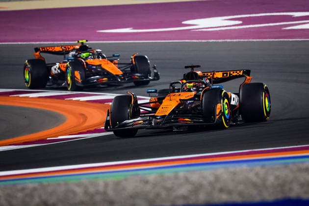 F1 - QATAR GRAND PRIX 2025 81 PIASTRI Oscar (aus), McLaren F1 Team MCL39, 04 NORRIS Lando (gbr), McLaren F1 Team MCL39, action during the 2025 Formula 1 Qatar Grand Prix, 23th round of the 2025 FIA Formula One World Championship, WM, Weltmeisterschaft from November 28 to 30, 2025 on the Lusail International Circuit, in Lusail, Qatar - LusailQatar Copyright: xFLORENTxGOODENx