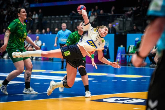 Linn Blohm (Schweden, 7) GER, Schweden - Brasilien, Handball Weltmeisterschaft, Vorrunde, Gruppe G, 01.12.2025 GER, Schweden - Brasilien, Handball Weltmeisterschaft, Vorrunde, Gruppe G, 01.12.2025 Stuttgart Copyright: xSandyxDinkelackerx EP_SDR