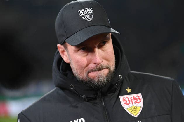 Trainer Sebastian HOENESS, Hoeneß (S) Portraet, Porträt, Portrait, Angeschnittenes Einzelbild, Einzelmotiv, Fussball, DFB Pokal, Achtelfinale, Round of 16, VfL Bochum (BO) - VfB Stuttgart (S) am 03.12.2025, Vonovia Ruhrstadion Bochum Deutschland. DFL regulations prohibit any use of photographs as image sequences and or quasi-video Â