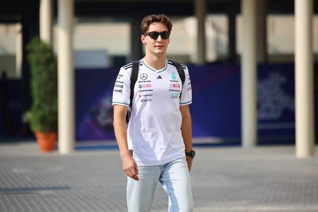 George Russell (Mercedes AMG Petronas Formula One Team, 63) , ARE, Formel 1 Weltmeisterschaft, Abu Dhabi Grand Prix, Yas Marina Circuit, Media Day, 04.12.2025 ARE, Formel 1 Weltmeisterschaft, Abu Dhabi Grand Prix, Vereinigte Arabische Emirate, Yas Marina Circuit, 04.12.2025 Abu Dhabi Copyright: xEibner-Pressefoto AnnikaxGrafx EP_AGF