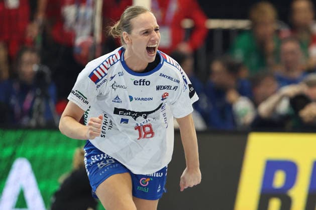 GER, Dortmund, 27th Wommen s World Championship, WM, Weltmeisterschaft 2025, Hauptrunde Main Round, Gruppe Group II 2. Runde Round: Serbien Serbia (SRB) vs. Färöer Inseln Faroe Islands (FRO) 04.12.2025, Westfalenhalle, Dortmund, GER, Dortmund, 27th Wommen s World Championship 2025, Hauptrunde Main Round, Gruppe Group II 2. Runde Round: Serbien Serbia (SRB) vs. Färöer Inseln Faroe Islands (FRO), im Bild: Torjubel Jubel Jubellauf, Pernille BRANDENBORG (FRO 18),