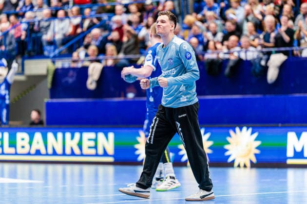 Constantin Moestl (TBV Lemgo Lippe, 01) jubelt freut sich GER, TBV Lemgo Lippe vs. SG Flensburg-Handewitt, Handball, 1. Bundesliga, 15. Spieltag, Spielzeit 2025 2026, 04.12.2025 GER, TBV Lemgo Lippe vs. SG Flensburg-Handewitt, Handball, 1. Bundesliga, 15. Spieltag, Spielzeit 2025 2026, 04.12.2025 Lemgo Copyright: xEibner-Pressefoto JanxRollingerx EP_JSK