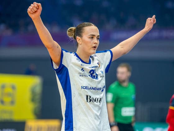 Katrin Tinna Jensdottir (Island, 33) jubelt, Spanien vs. Island, Handball, Weltmeisterschaft, Frauen, Spielzeit 2025 2026, 04.12.2025, Spanien vs. Island, Handball, Weltmeisterschaft, Frauen, Spielzeit 2025 2026, 04.12.2025 Dortmund Copyright: xEibner-Pressefoto MichaelxSchmidx EP_MST