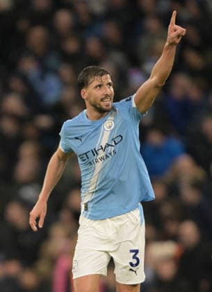 Ruben Dias of Manchester City celebrates scoring the opening goal Manchester City v Sunderland, Premier League, Football, Etihad Stadium, Manchester, UK - 06 Dec 2025Manchester Etihad Stadium United Kingdom EDITORIAL USE ONLY No use with unauthorised audio, video, data, fixture lists, club league logos or live services. Online in-match use limited to 120 images, no video emulation. No use in betting, games or single club league player publications. Copyright: xGreigxCowie Shutterstockx 16009223v