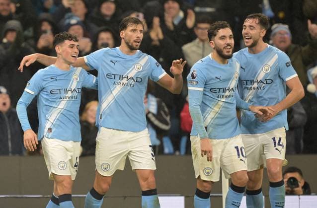 Phil Foden of Manchester City scores the third goal 3-0 and celebrates Manchester City v Sunderland, Premier League, Football, Etihad Stadium, Manchester, UK - 06 Dec 2025Manchester Etihad Stadium United Kingdom EDITORIAL USE ONLY No use with unauthorised audio, video, data, fixture lists, club league logos or live services. Online in-match use limited to 120 images, no video emulation. No use in betting, games or single club league player publications. Copyright: xGreigxCowie Shutterstockx 16009223w