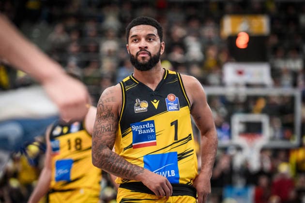 Darnell Edge (MHP RIESEN Ludwigsburg, 01) GER, MHP Riesen Ludwigsburg - VET-CONCEPT Gladiators Trier, easycredit BBL, Basketball, Bundesliga, 9. Spieltag, Spielzeit 2025 2026, 06.12.2025 GER, MHP Riesen Ludwigsburg - VET-CONCEPT Gladiators Trier, easycredit BBL, Basketball, Bundesliga, 9. Spieltag, Spielzeit 2025 2026, 06.12.2025 Ludwigsburg Copyright: xSandyxDinkelackerx EP_SDR