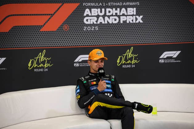 F1 - ABU DHABI GRAND PRIX 2025 NORRIS Lando (gbr), McLaren F1 Team MCL39, portrait press conference, PK, Pressekonferenz during the 2025 Formula 1 Abu Dhabi Grand Prix, 24th round of the 2025 FIA Formula One World Championship, WM, Weltmeisterschaft from December 05 to 07, 2025 on the Yas Marina Circuit, in Abu Dhabi, United Arab Emirates - Abu DhabiUnited Arab Emirates Copyright: xXavixBonillax