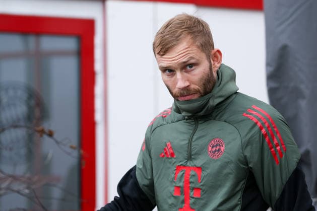Konrad Laimer (FC Bayern Muenchen, 27), GER, Abschlusstraining, FC Bayern Muenchen, Fussball, UEFA Champions League, Liga-Phase, 6. Spieltag, Saison 2025 2026, 08.12.2025, GER, Abschlusstraining, FC Bayern Muenchen, Fussball, UEFA Champions League, Liga-Phase, 6. Spieltag, Saison 2025 2026, 08.12.2025 Muenchen Copyright: xEibner-Pressefoto JennixMaulx EP_JML