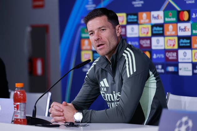 December 9, 2025, Valdebebas, Madrid, Spain: Xabi Alonso, head coach of Real Madrid, attends his press conference, PK, Pressekonferenz prior to their UEFA Champions League 2025 26 match against Manchester City at Ciudad Deportiva Real Madrid on December 09, 2025, in Valdebebas, Madrid, Spain. Valdebebas Spain - ZUMAa181 20251209_zaa_a181_033 Copyright: xDennisxAgyemanx