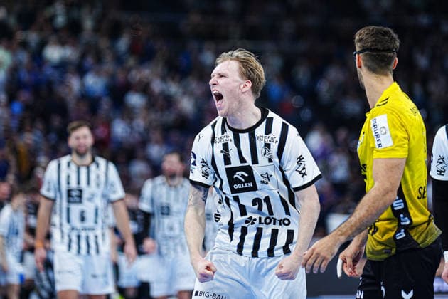 Torjubel Eric Johansson (THW Kiel, 21) GER, THW Kiel vs. TVB Stuttgart, Handball, 1. Bundesliga, Spieltag 16, Saison 2025 2026, 10.12.2025 GER, THW Kiel vs. TVB Stuttgart, Handball, 1. Bundesliga, Spieltag 16, Saison 2025 2026, 10.12.2025 Kiel Copyright: xEibner-Pressefoto MarcelxvonxFehrnx EP_MFN