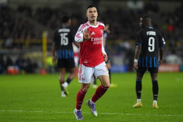 Gabriel Martinelli of Arsenal puts his side 3-0 ahead Club Brugge v Arsenal, UEFA Champions League, Group Stage, Football, Jan Breydel Stadium, Brugge, Belgium - 10 Dec 2025Brugge Jan Breydel Stadium Belgium EDITORIAL USE ONLY No use with unauthorised audio, video, data, fixture lists, club league logos or live services. Online in-match use limited to 120 images, no video emulation. No use in betting, games or single club league player publications. Copyright: xDavidxWinter Shutterstockx 16009951bt