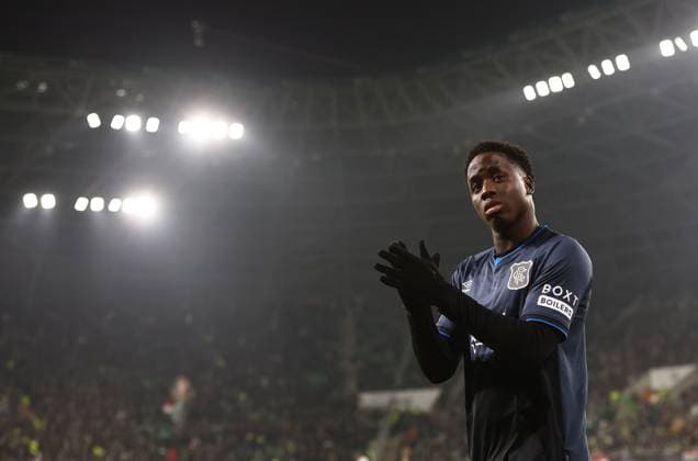 Djeidi Gassama of Rangers applauds the fans Ferencvaros v Rangers, UEFA Europa League, Group Stage, Football, Groupama Arena, Budapest, Hungary - 11 Dec 2025Budapest Groupama Arena Hungary EDITORIAL USE ONLY No use with unauthorised audio, video, data, fixture lists, club league logos or live services. Online in-match use limited to 120 images, no video emulation. No use in betting, games or single club league player publications. Copyright: xMichaelxZemanek Shutterstockx 16080575bl