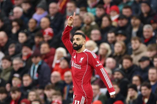 Mohamed Salah of Liverpool Liverpool v Brighton and Hove Albion, Premier League, Football, Anfield, Liverpool, UK - 13 Dec 2025Liverpool Anfield United Kingdom EDITORIAL USE ONLY No use with unauthorised audio, video, data, fixture lists, club league logos or live services. Online in-match use limited to 120 images, no video emulation. No use in betting, games or single club league player publications. Copyright: xRyanxBrowne Shutterstockx 16081506bq