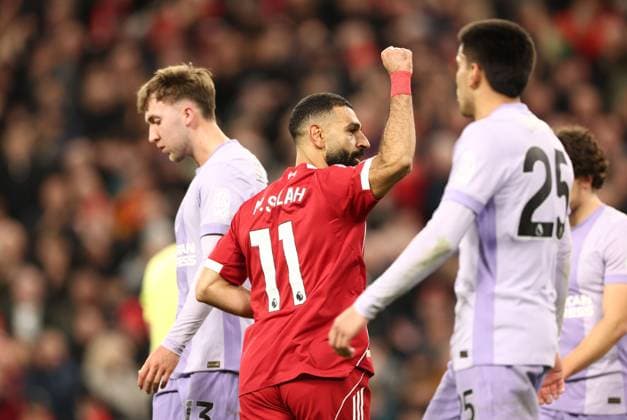 Mohamed Salah of Liverpool Liverpool v Brighton and Hove Albion, Premier League, Football, Anfield, Liverpool, UK - 13 Dec 2025Liverpool Anfield United Kingdom EDITORIAL USE ONLY No use with unauthorised audio, video, data, fixture lists, club league logos or live services. Online in-match use limited to 120 images, no video emulation. No use in betting, games or single club league player publications. Copyright: xRyanxBrowne Shutterstockx 16081506cp