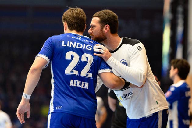 Felix, Aellen (Rueckraum Mitte, ThSV Eisenach, 22), Alexander, Saul (Rueckraum Rechts, ThSV Eisenach, 95) GER, ThSV Eisenach gegen FRISCH AUF! Göppingen, 1. Daikin Handballbundesliga, Handball, 17.Spieltag, Saison 2025 2026, 13.12.2025 GER, ThSV Eisenach gegen FRISCH AUF! Göppingen, 1. Daikin Handballbundesliga, Handball, 17.Spieltag, Saison 2025 2026, 13.12.2025 Eisenach Copyright: xEibner-Pressefoto MartinxHerbstx EP_MHT