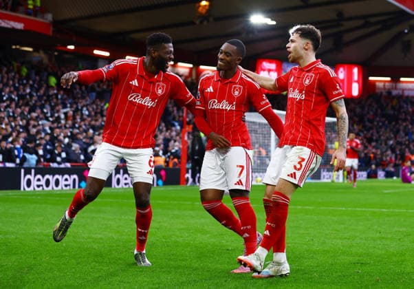 Callum Hudson-Odoi of Nottingham Forest celebrates scoring a goal to make it 2-0 Nottingham Forest v Tottenham Hotspur, Premier League, Football, City Ground, Nottingham, UK - 14 Dec 2025Nottingham City Ground United Kingdom EDITORIAL USE ONLY No use with unauthorised audio, video, data, fixture lists, club league logos or live services. Online in-match use limited to 120 images, no video emulation. No use in betting, games or single club league player publications. Copyright: xMattxWest Shutterstockx 16081575au