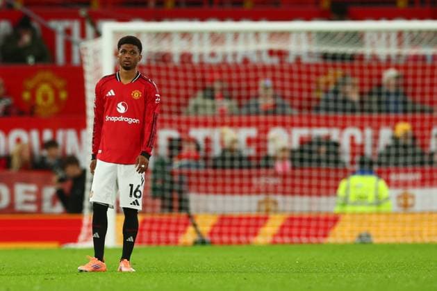 Amad Diallo of Manchester United, ManU looks dejected after the equalising goal scored by Evanilson of AFC Bournemouth Manchester United v AFC Bournemouth, Premier League, Football, Old Trafford, Manchester, UK - 15 Dec 2025Manchester Old Trafford United Kingdom EDITORIAL USE ONLY No use with unauthorised audio, video, data, fixture lists, club league logos or live services. Online in-match use limited to 120 images, no video emulation. No use in betting, games or single club league player publications. Copyright: xPaulxCurrie Shutterstockx 16112816bz