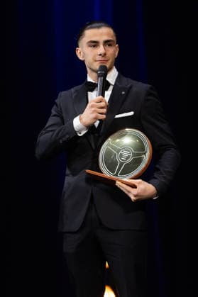 FFSA - LES TROPHEES DU AUTOMOBILE 2025 NAEL Thà ophile, Vainqueur du Grand Prix de Macao, Volant d Or, portrait during Les Trophà es du Sport Automobile 2025 at Salle Pleyel, on December 18, 2025 in Paris, France - ParisFrance Copyright: xJULIENxDELFOSSEx