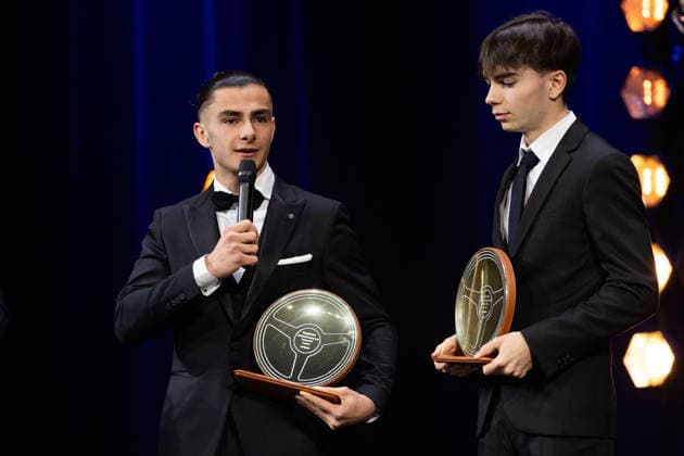 FFSA - LES TROPHEES DU AUTOMOBILE 2025 NAEL Thà ophile, Vainqueur du Grand Prix de Macao, Volant d Or, portrait during Les Trophà es du Sport Automobile 2025 at Salle Pleyel, on December 18, 2025 in Paris, France - ParisFrance Copyright: xJULIENxDELFOSSEx