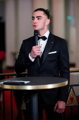 FFSA - LES TROPHEES DU AUTOMOBILE 2025 NAEL Thà ophile, Vainqueur du Grand Prix de Macao, Volant d Or, portrait during Les Trophà es du Sport Automobile 2025 at Salle Pleyel, on December 18, 2025 in Paris, France - ParisFrance Copyright: xJULIENxDELFOSSEx