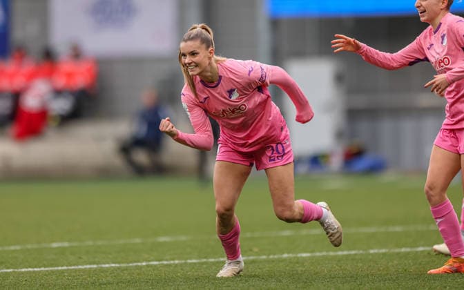 GER, Hoffenheim, TSG Hoffenheim vs Carl Zeiss Jena, Google Pixel Frauen Bundesliga, Fussball, DFB, Spielzeit 2025 2026, Dietmar-Hopp-Stadion, 14. Spieltag im Bild: Selina Cerci (TSG 1899 Hoffenheim Frauen 29), Tor, Jubel und Freude, Emotionen DFB DFL REGULATIONS PROHIBIT ANY USE OF PHOTOGRAPHS AS IMAGE SEQUENCES AND OR QUASI-VIDEO, 20.12.2025 Copyright: HMBxMedia HendrikxHamelau