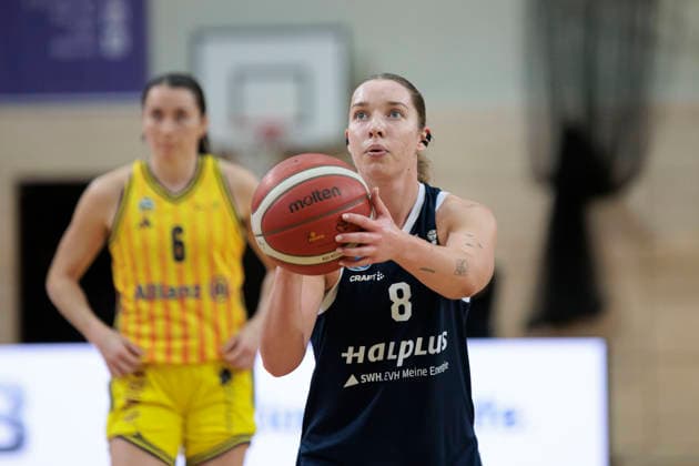 Anna Suckstoff (Lions, 8), Syntainics MBC vs. Alba Berlin, Frauen, Basketball, 1. Bundesliga, DBBL, Hauptrunde, 12. Spieltag, Saison 2025 26, 21.12.2025. Halle SWH Arena Sachsen-Anhalt Deutschland