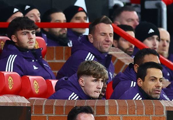 Tyler Fletcher of Manchester United, ManU on the substitutes bench Manchester United v Newcastle United, Premier League, Football, Old Trafford, Manchester, UK - 26 Dec 2025Manchester Old Trafford United Kingdom EDITORIAL USE ONLY No use with unauthorised audio, video, data, fixture lists, club league logos or live services. Online in-match use limited to 120 images, no video emulation. No use in betting, games or single club league player publications. Copyright: xMattxWest Shutterstockx 16191667ad