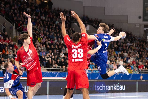Elias Huber (HBW Balingen Weilstetten, 07), SG BBM Bietigheim vs. HBW Balingen Weilstetten, Handball, 2. Bundesliga, 17. Spieltag, Saison 2025 2026, 27.12.2025 Eibner-Pressefoto Andreas Ulmer SG BBM Bietigheim vs. HBW Balingen Weilstetten, Handball, 2. Bundesliga, 17. Spieltag, Saison 2025 2026, 27.12.2025 Bietigheim Copyright: xEibner-Pressefoto AndreasxUlmerx EP_AUR